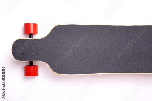 longboard isolated on white background photo