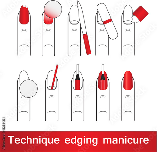 technique not edging manicure. European manicure. Walkthrough