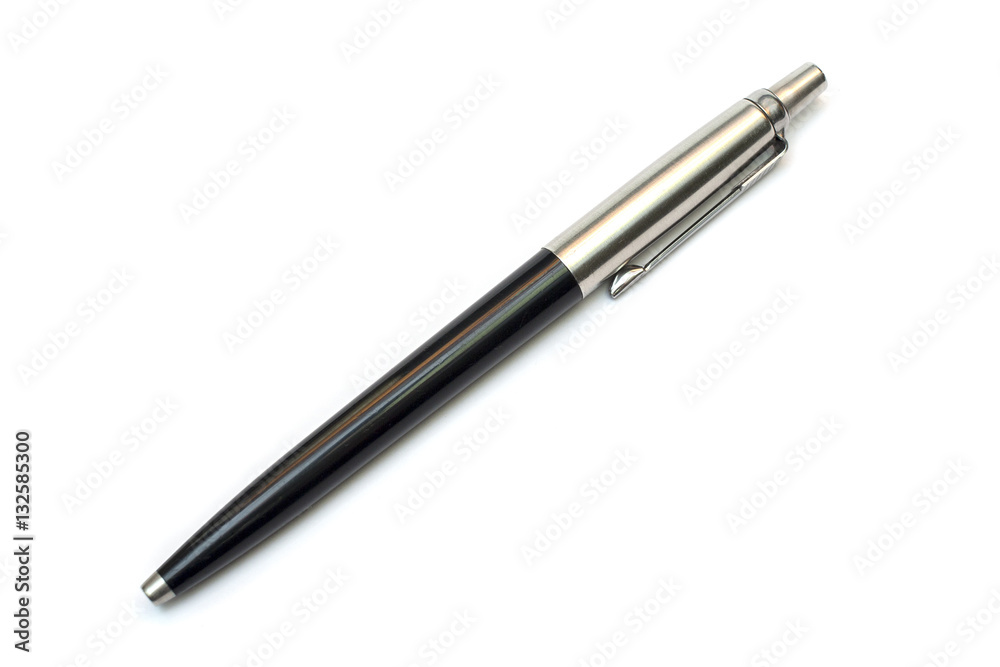 luxury silver pen isolated on white background luxury silver pen isolated on white background