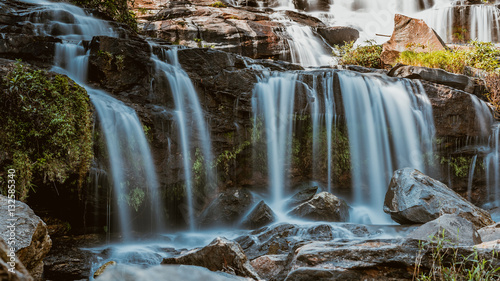 Fototapeta Naklejka Na Ścianę i Meble -  Stunning waterfall scenery. (vintage style)