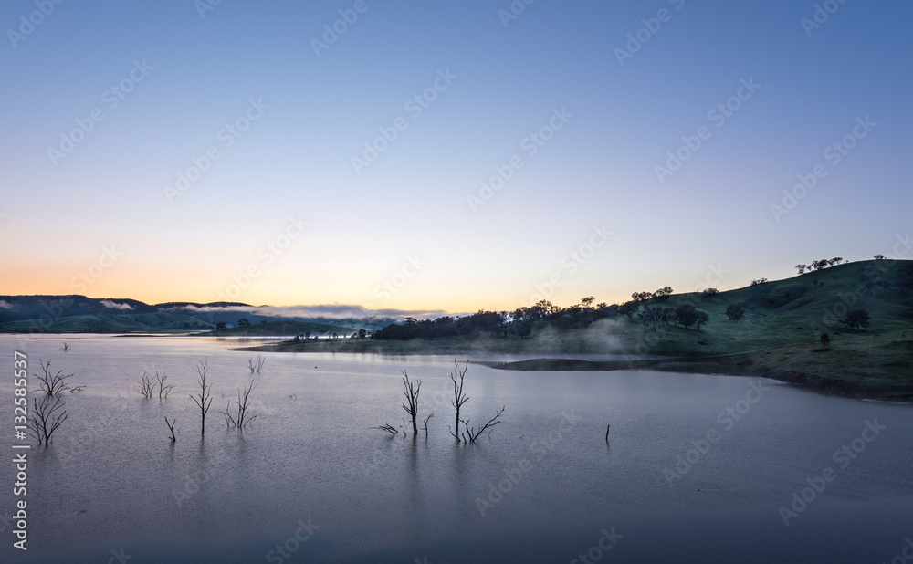 Beautiful sunrise on Lake Windamere.