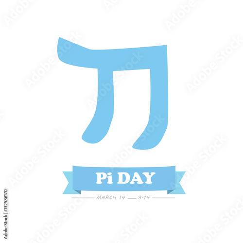 Fotografie Pi day Logo Vector