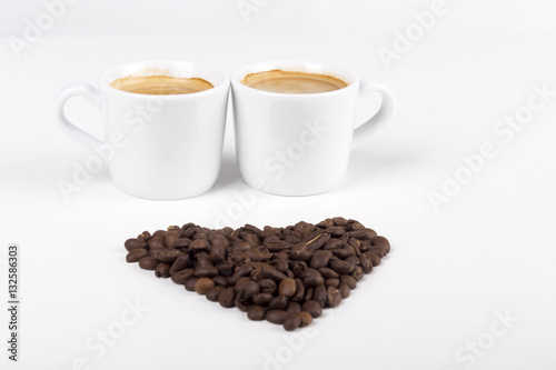 I love coffee made from beans and cup of coffee