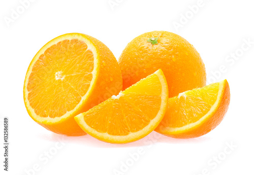 Orange fruit with drops of water