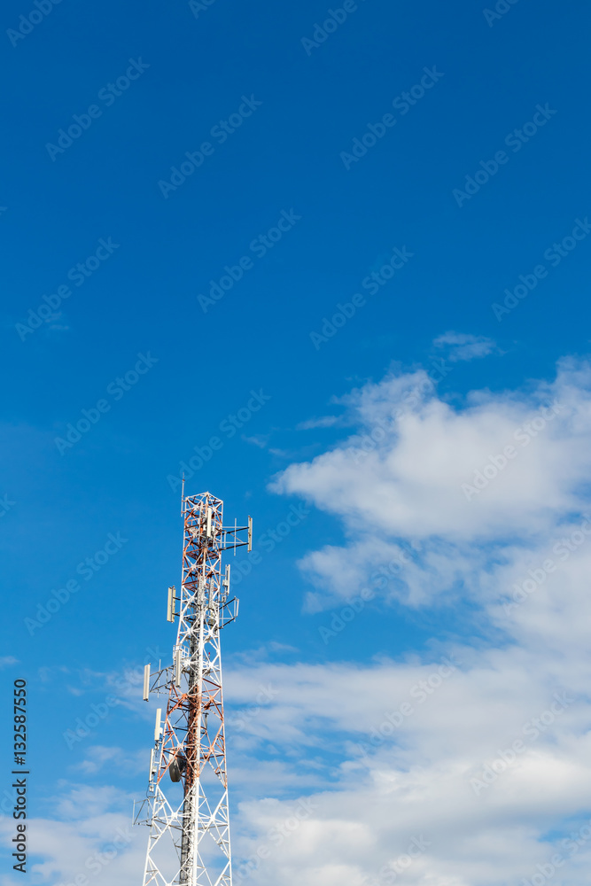 Telecommunications mast cloud sky. Telecommunications mast cloud sky.