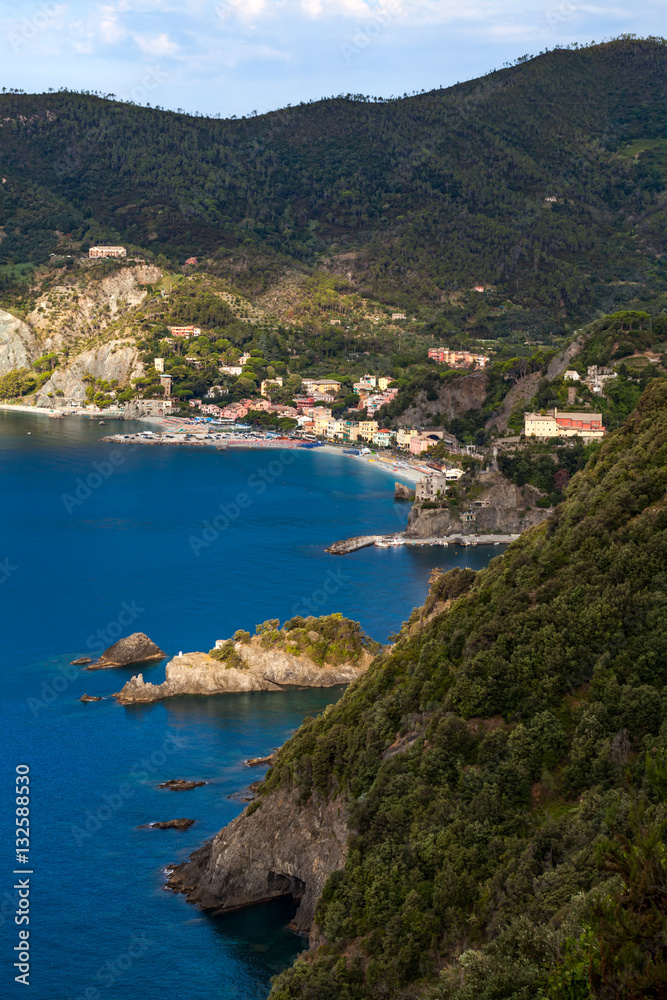 Monterosso al Mare in Cinque Terre National Park on Italian Rivi