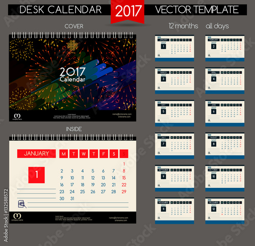 Design Desk Calendar 2017.