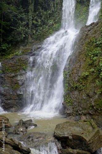 Fototapeta Naklejka Na Ścianę i Meble -  Waterfall in deep forest on the mountain.