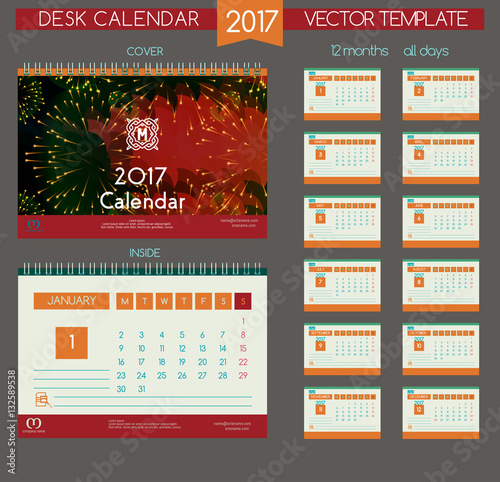 Design Desk Calendar 2017.
