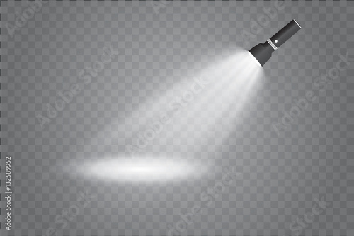 flashlight on a transparent background photo