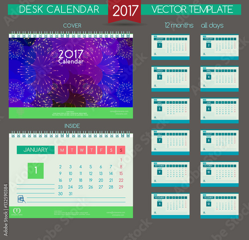 Design Desk Calendar 2017.