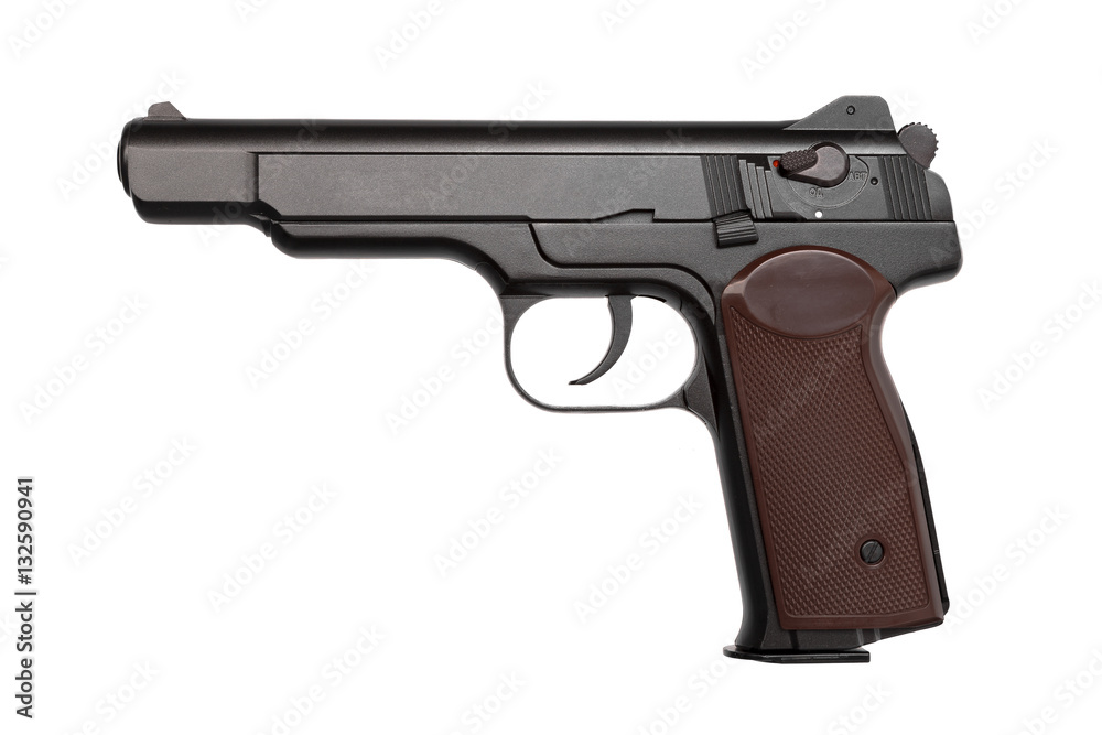 gun isolated / пистолет на белом фоне