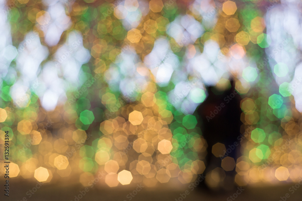 Obraz premium City lights in the evening blurring background