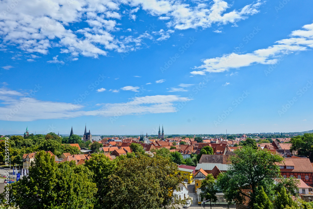 Fototapeta premium Stadtpanorama von Quedlinburg