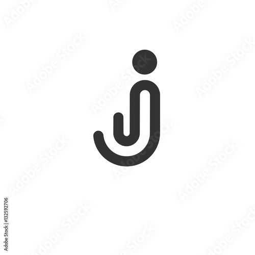 Letter J Logo design concept vector template abstract 