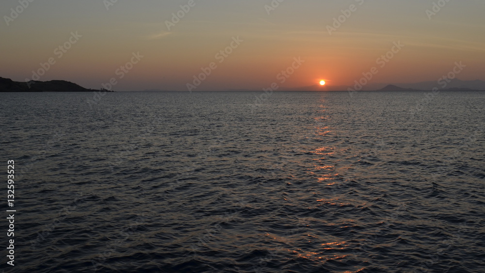 Sunset colors over the ocean sea sunrise Sunset colors over the ocean sea sunrise