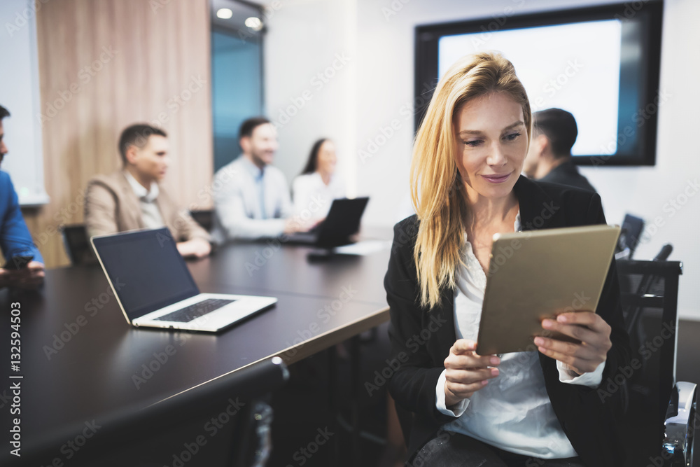 Business people conference in modern meeting room Business people conference in modern meeting room