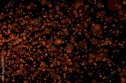 Many Sparks on Black Background