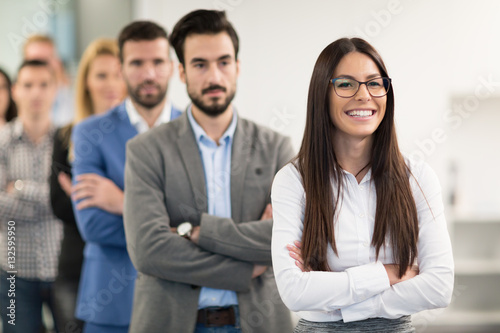 Group of professional successful business people