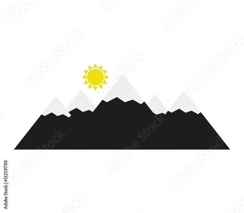 icon snowy mountain