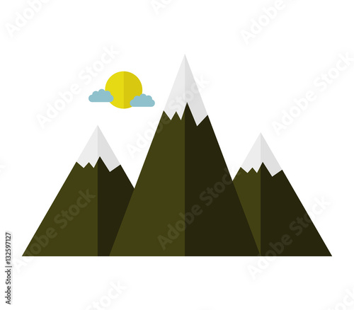 icon snowy mountain