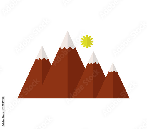 icon snowy mountain