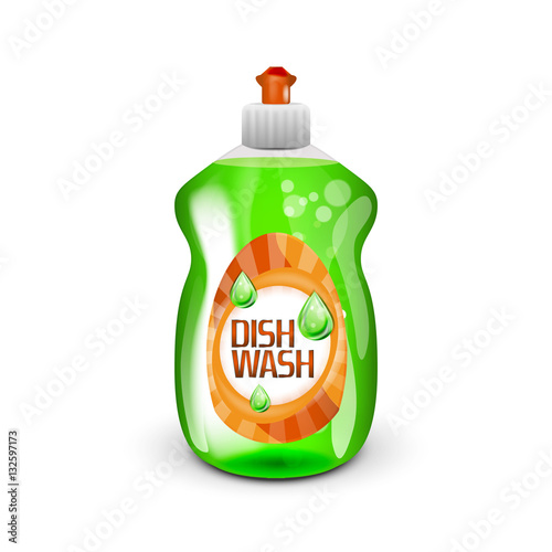 Vector kitchen dish wash ad product package