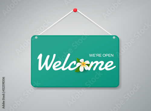 welcome sign vector