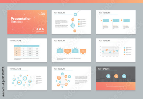 Page layout design template for presentation and brochure , Annual report, flyer and book page with infographic elements design