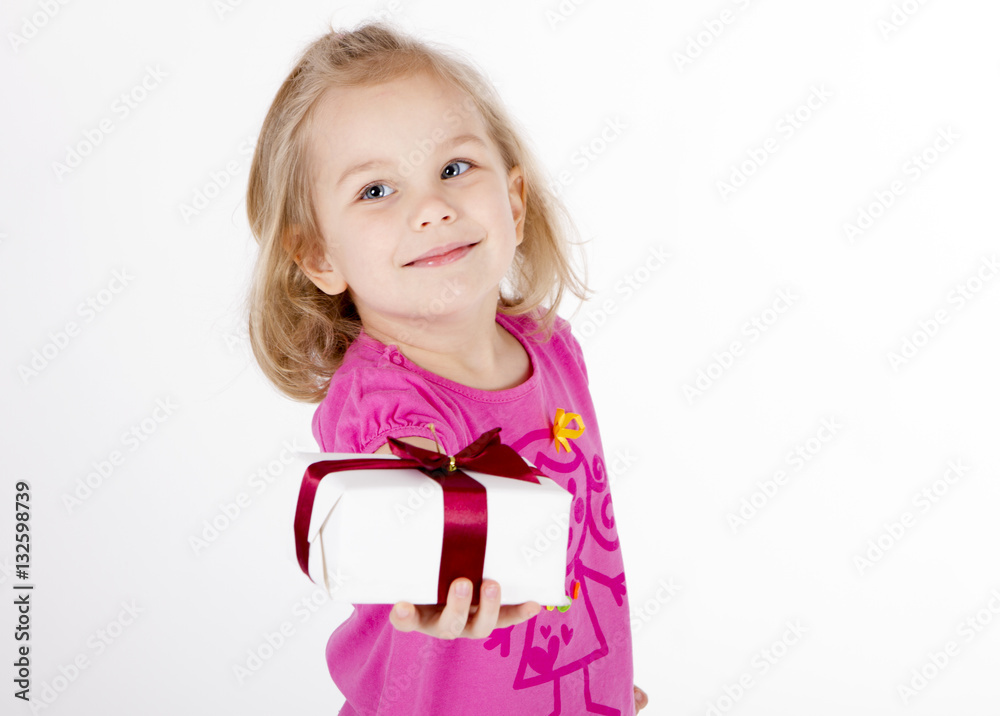 girl gives a gift girl gives a gift