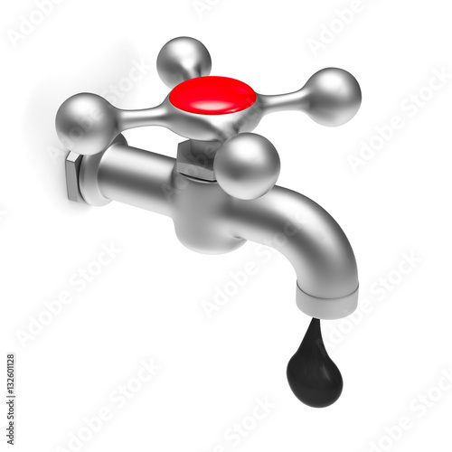 faucet on white background....