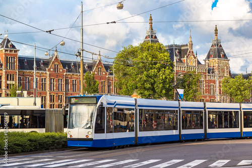 City tram in Amsterdam
