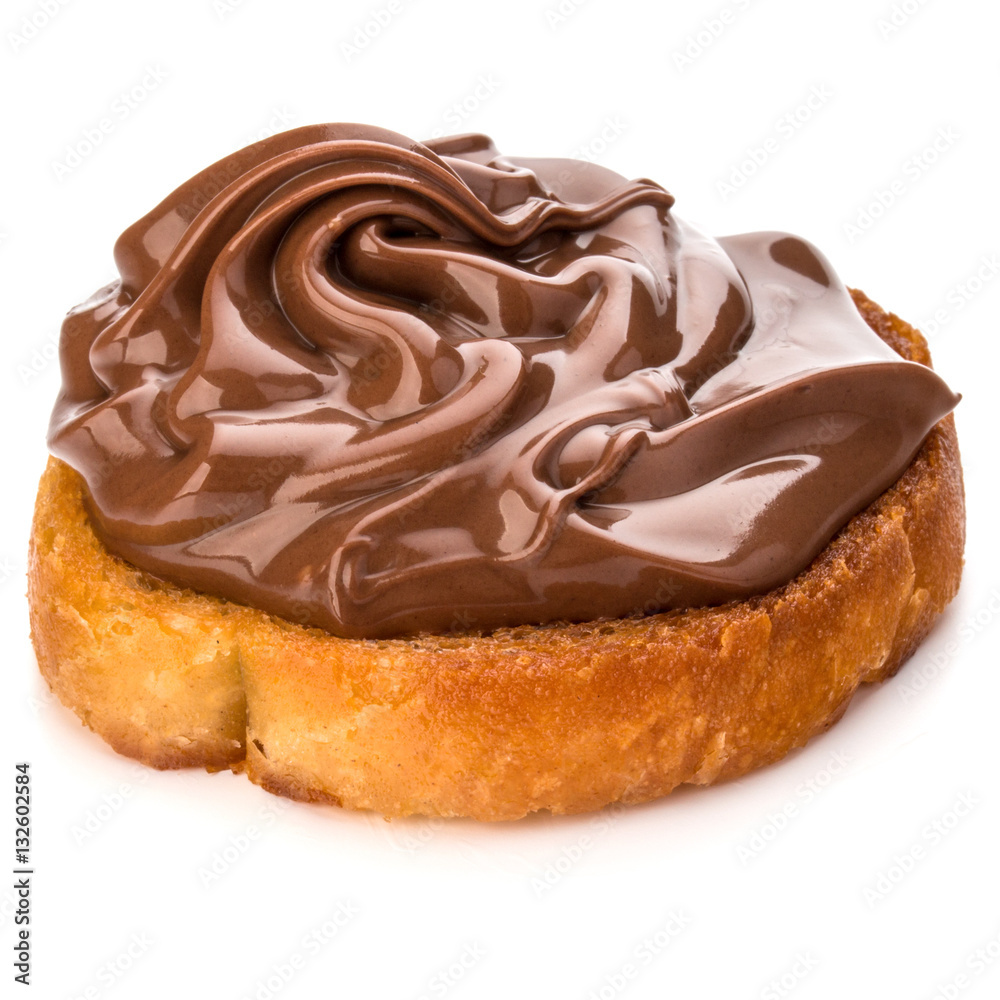 sandwich with chocolate cream isolated on white background cutou sandwich with chocolate cream isolated on white background cutou