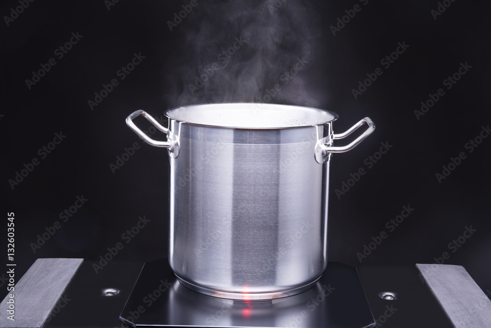 Large pan for cooking pasta Stock Photo | Adobe Stock