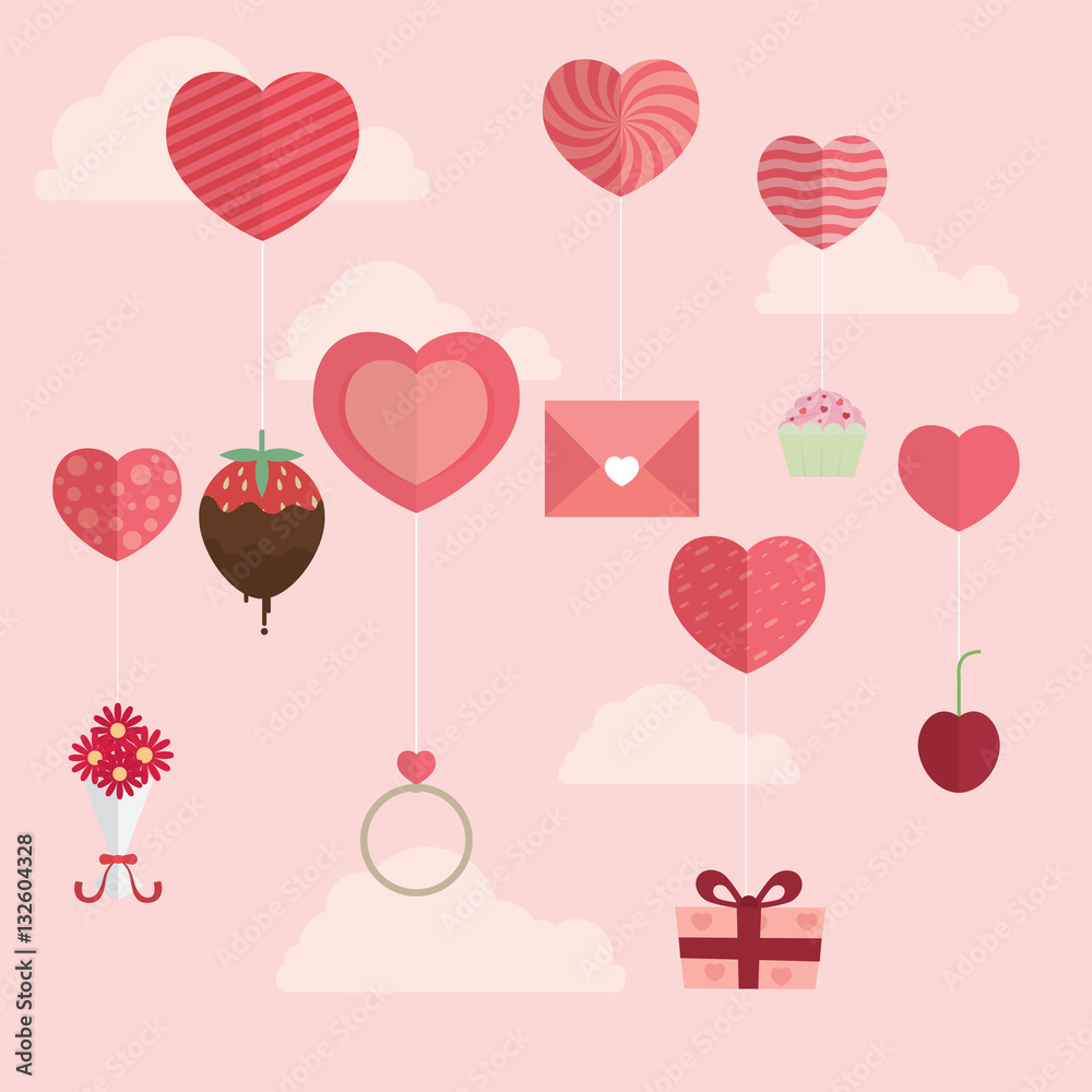 Happy Valentine Day icon design Vector Illustration Happy Valentine Day icon design Vector Illustration