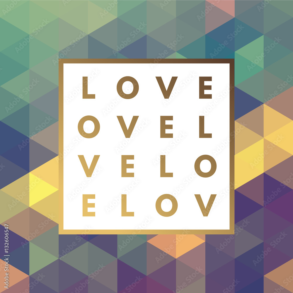 Romantic logo in frame Romantic logo in frame