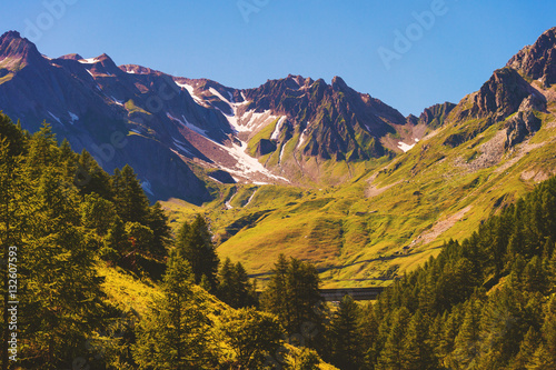 Swiss Alps, Grand Saint Bernard, summer landscape