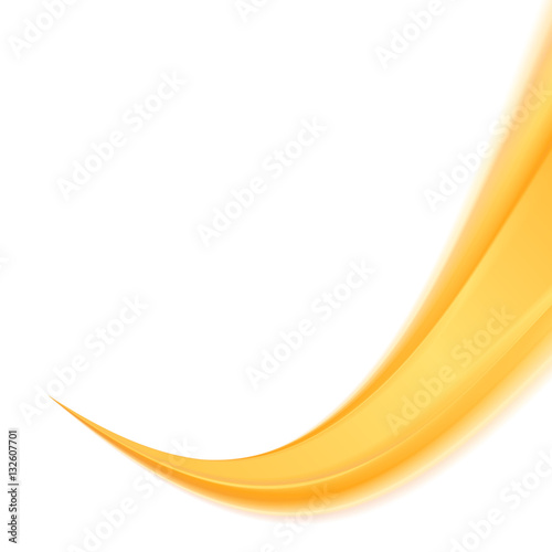 Abstract yellow wave winding. Vector illustration .