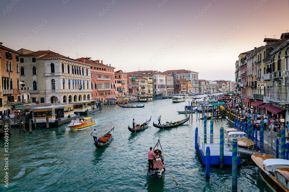 Fototapeta premium Venice condolas ride,Italy
