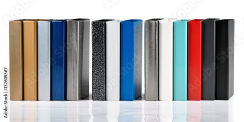 Wallpaper Mural Color swatches powder coatings on metal profiles, on a white background Torontodigital.ca