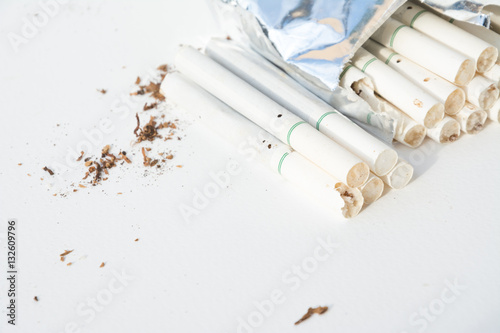 cigarette on white background