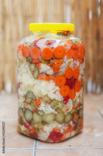 Bilde på lerret Mixed vegetable winter pickles salad