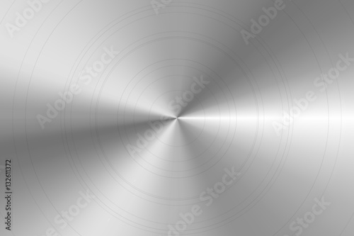 Bright glossy round polished metal