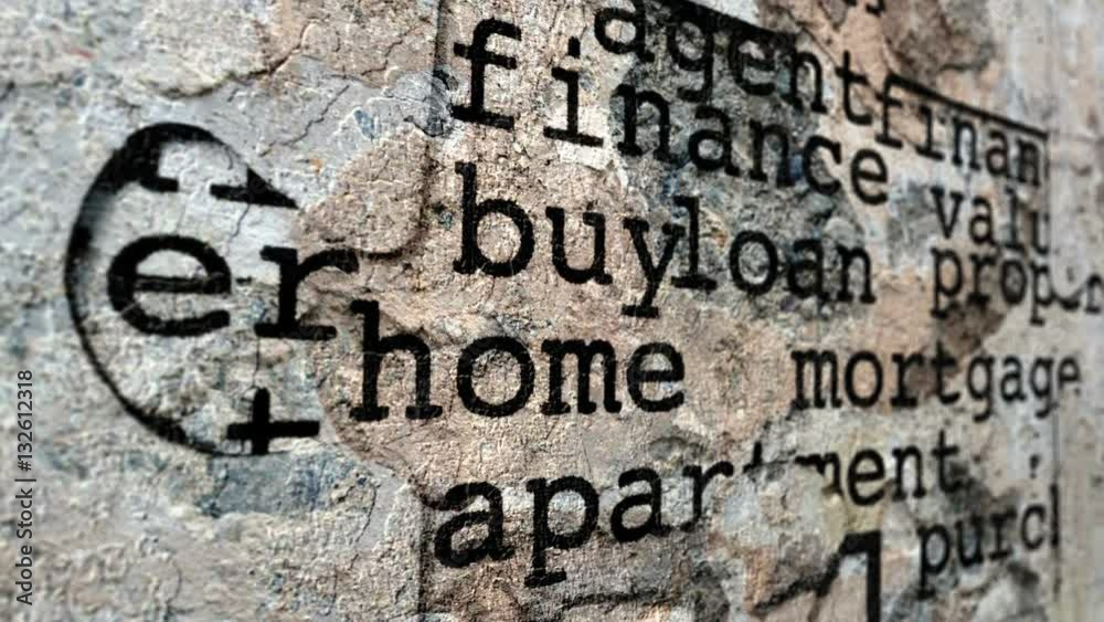 Mortgage puzzle grunge concept