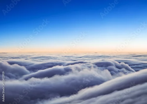 Obraz Piękny zachód słońca nad chmurami