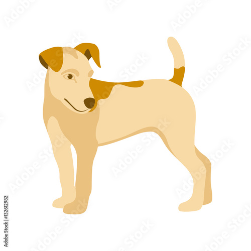 Dog Vector illustration style Flat