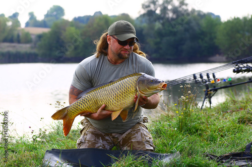 Carp and Fisherman, Carp fishing trophy.