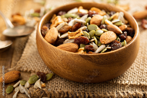 Fotografie Dried fruit and nuts trail mix