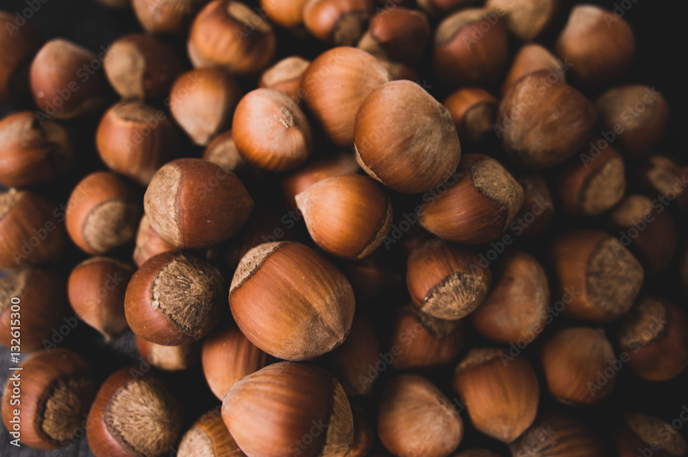 Heap of hazelnuts Heap of hazelnuts
