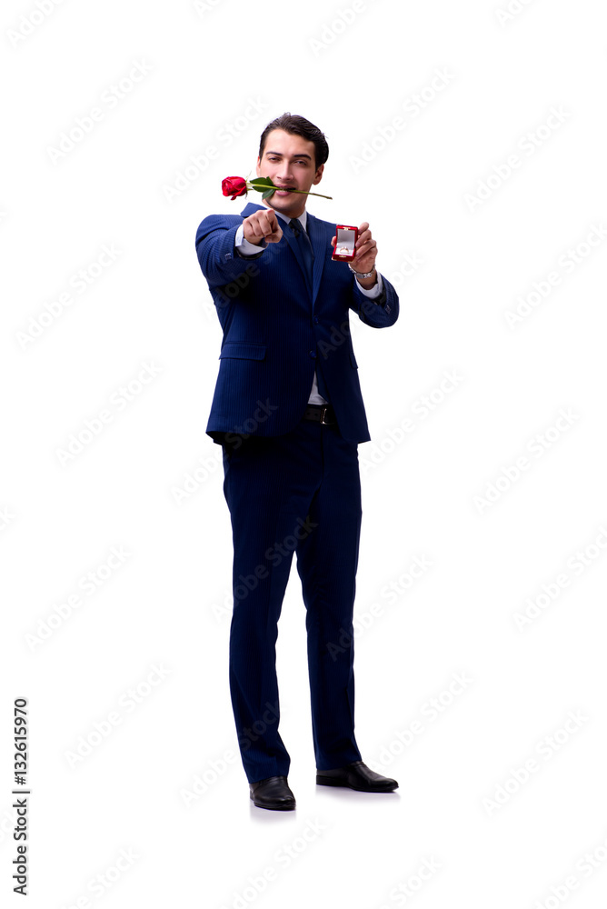 Romantic concept with man making marriage proposal Romantic concept with man making marriage proposal